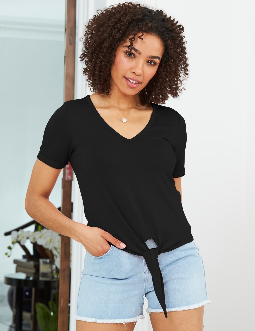 Modal Rich Round Neck Short Sleeve T-Shirt 1 of 1
