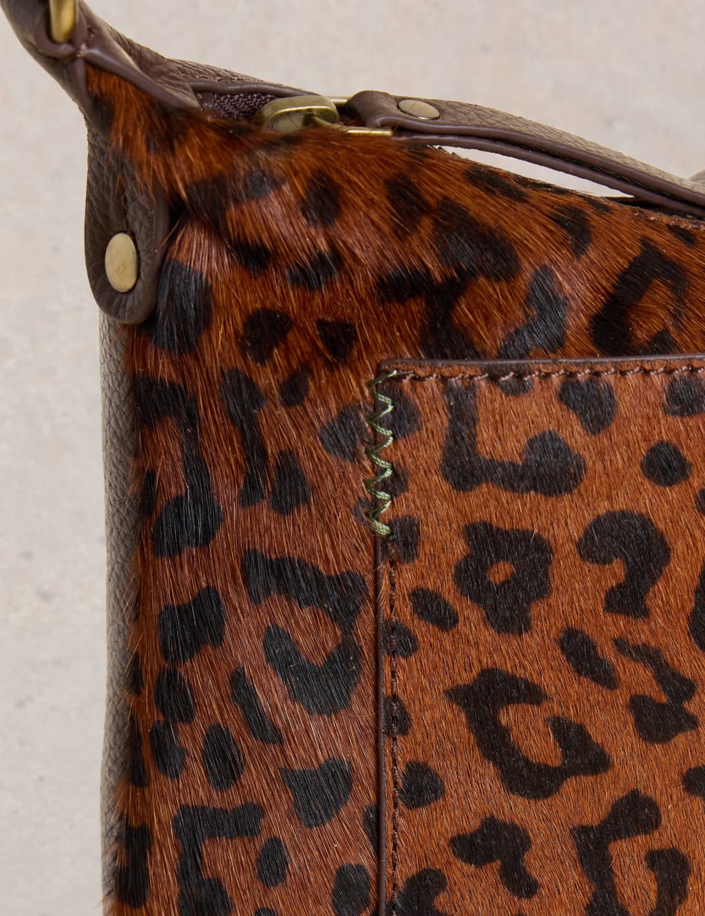 Leather Animal Print Mini Cross Body Bag White Stuff M S