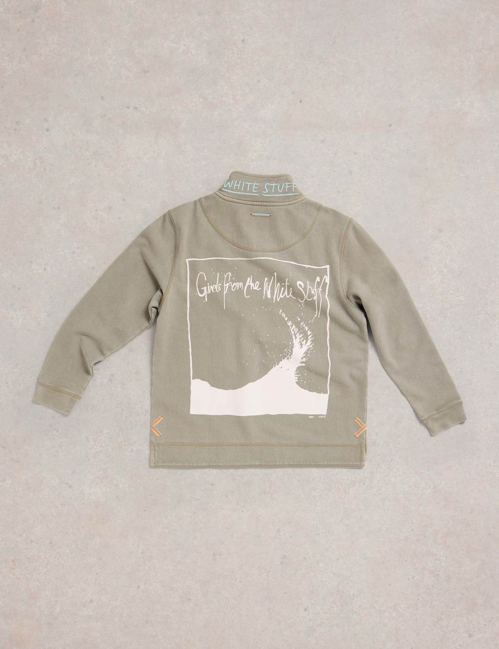 Pure Cotton Funnel Neck Half Zip Sweatshirt 7 of 7