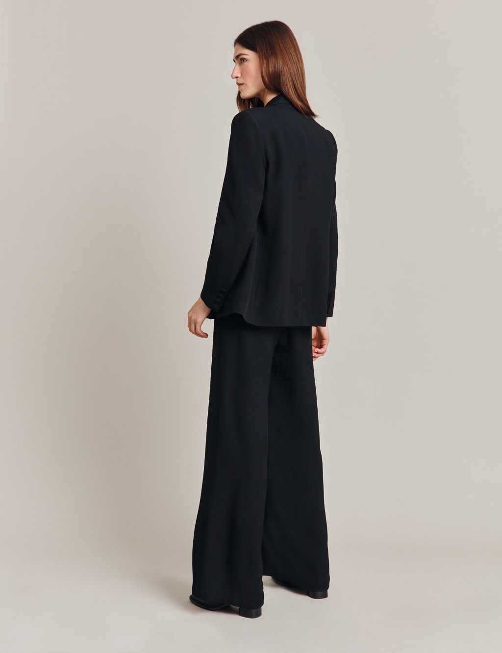 Side Zip Wide Leg Trousers
