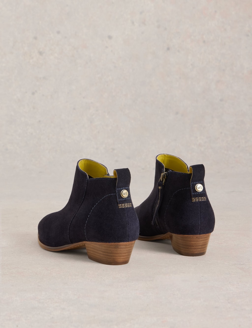 Wide Fit Suede Block Heel Ankle Boots 3 of 4