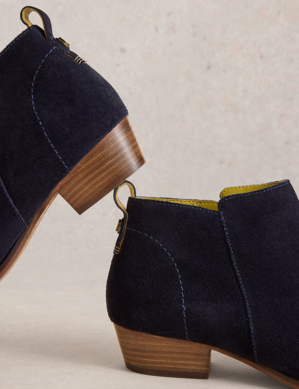 Wide Fit Suede Block Heel Ankle Boots 4 of 4