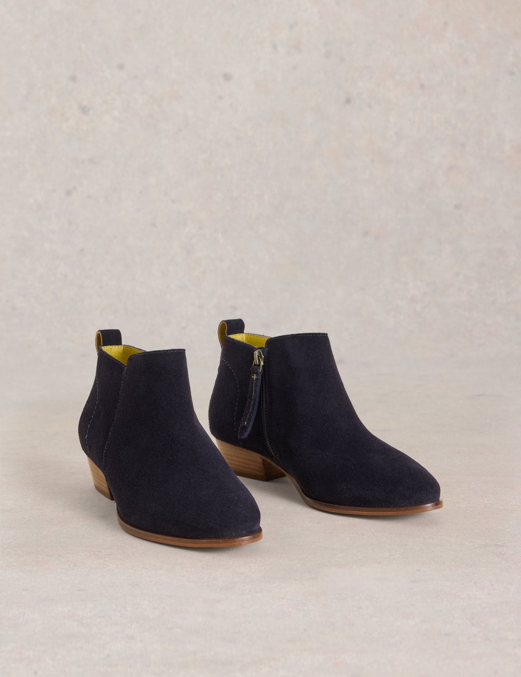 Wide Fit Suede Block Heel Ankle Boots 2 of 4