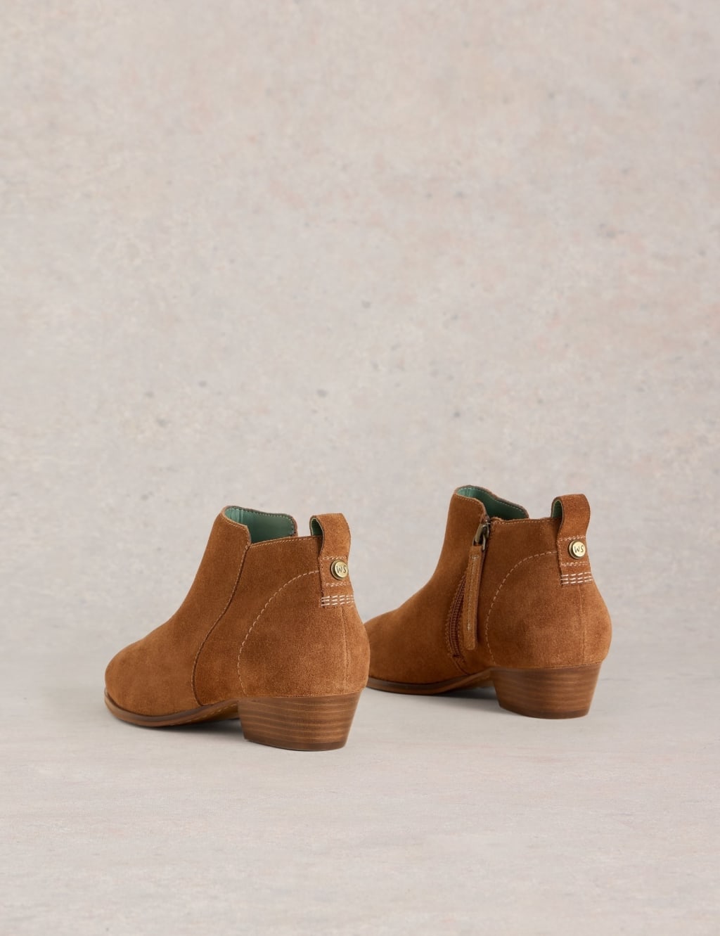 Wide Fit Suede Block Heel Ankle Boots 4 of 5