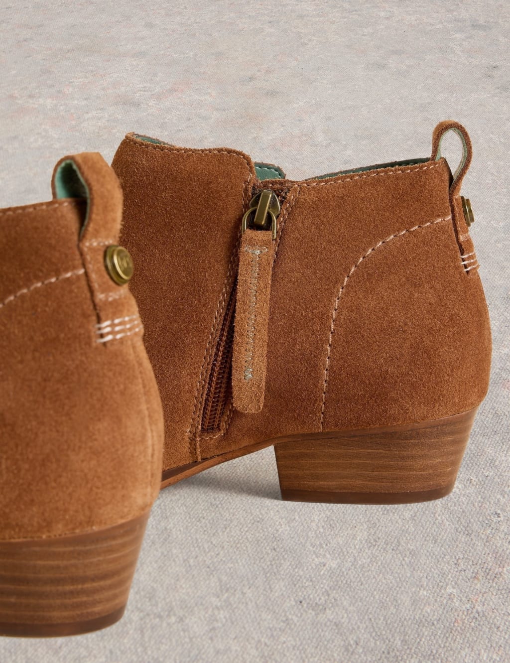 Wide Fit Suede Block Heel Ankle Boots 5 of 5