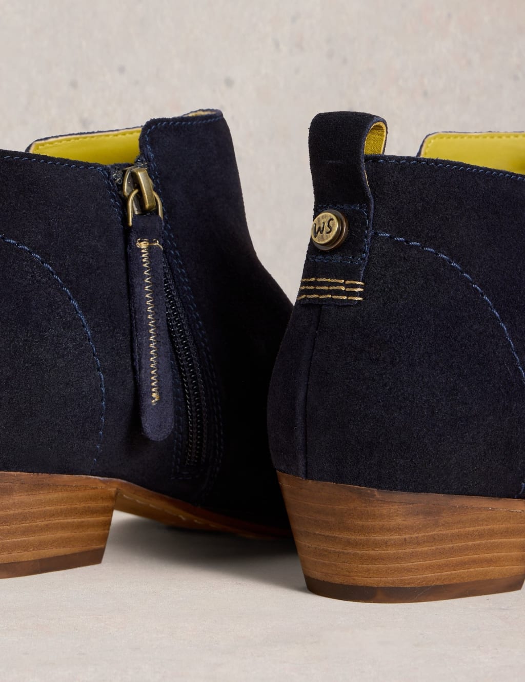 Suede Block Heel Ankle Boots 4 of 4