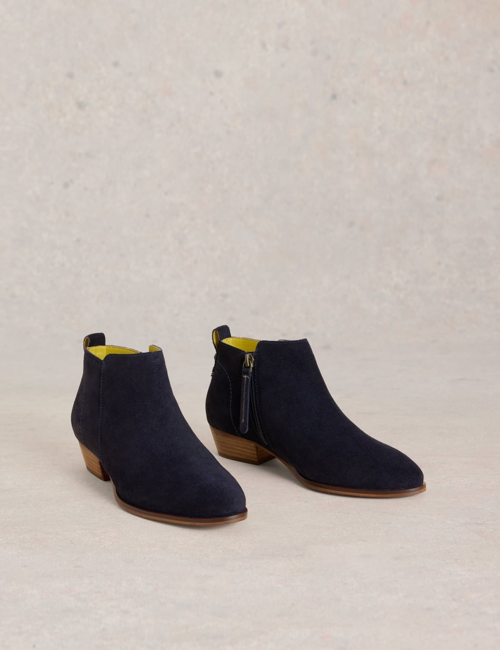 Suede Block Heel Ankle Boots 2 of 4