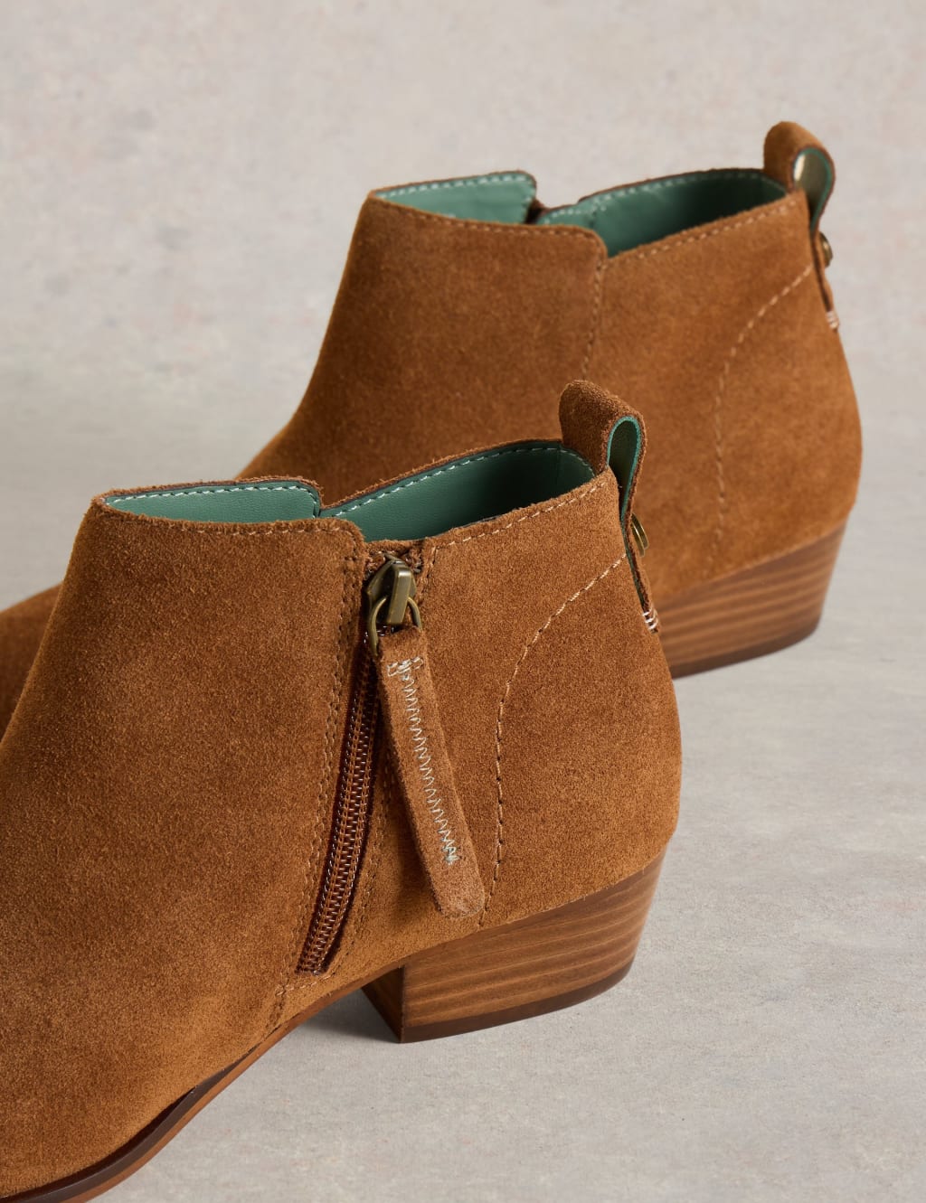 Suede Block Heel Ankle Boots White Stuff M S