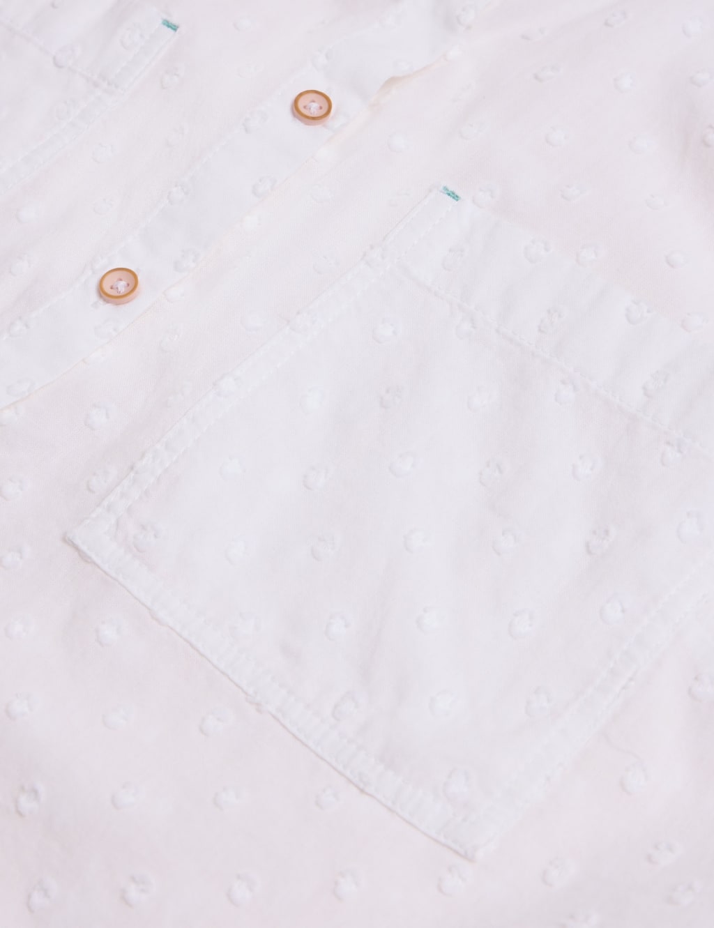 Pure Cotton Textured Button Through Shirt 6 of 6