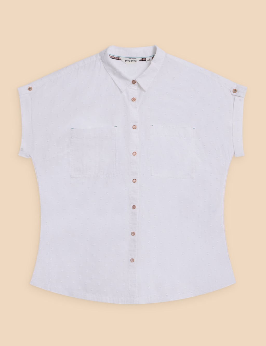 Pure Cotton Textured Button Through Shirt 2 of 6