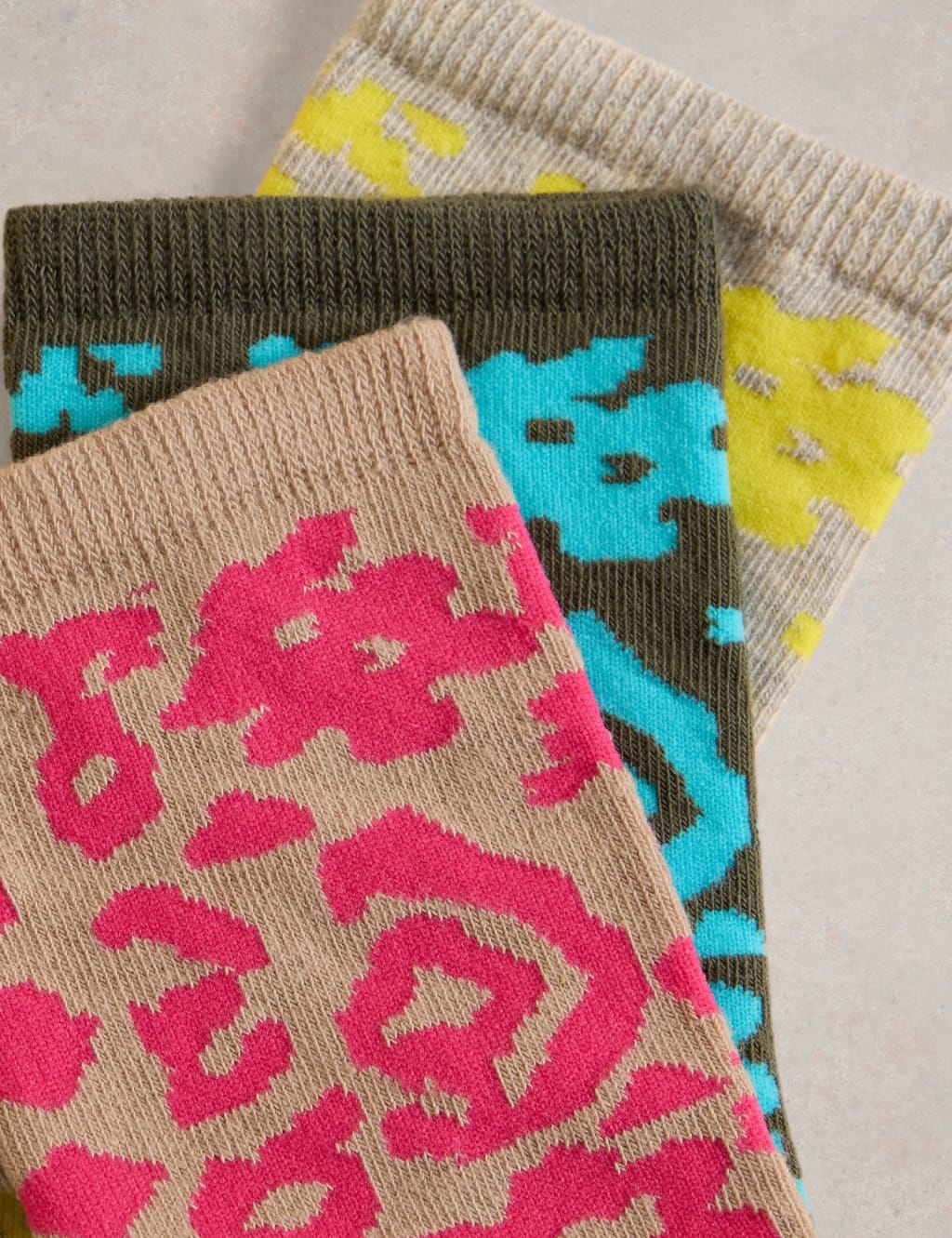 3pk Cotton Rich Animal Ankle High Socks 2 of 2