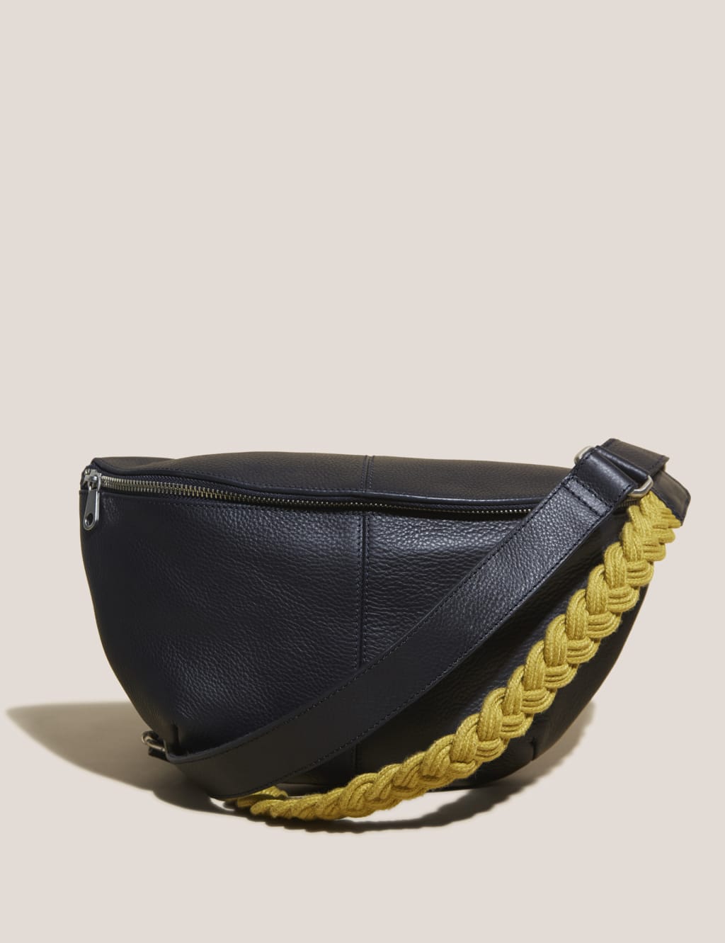 Leather Braided Handle Shoulder Bag 1 of 3