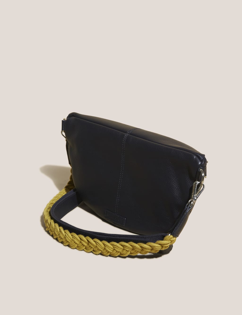 Leather Braided Handle Shoulder Bag 2 of 3