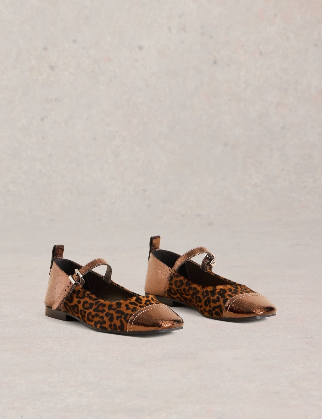 Animal print ankle strap shoes clearance