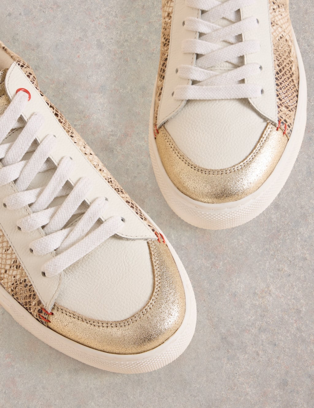 Leather Animal Print Metallic Trainers 4 of 4