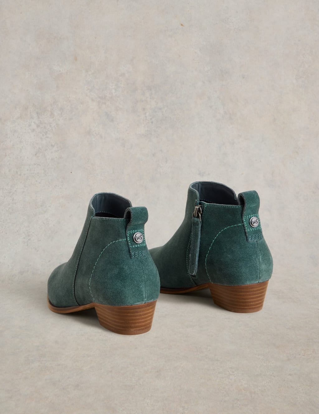 Suede Block Heel Ankle Boots 3 of 4