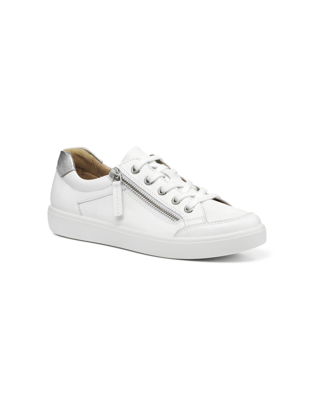 Chase II Wide Fit Leather Metallic Trainers Hotter M S