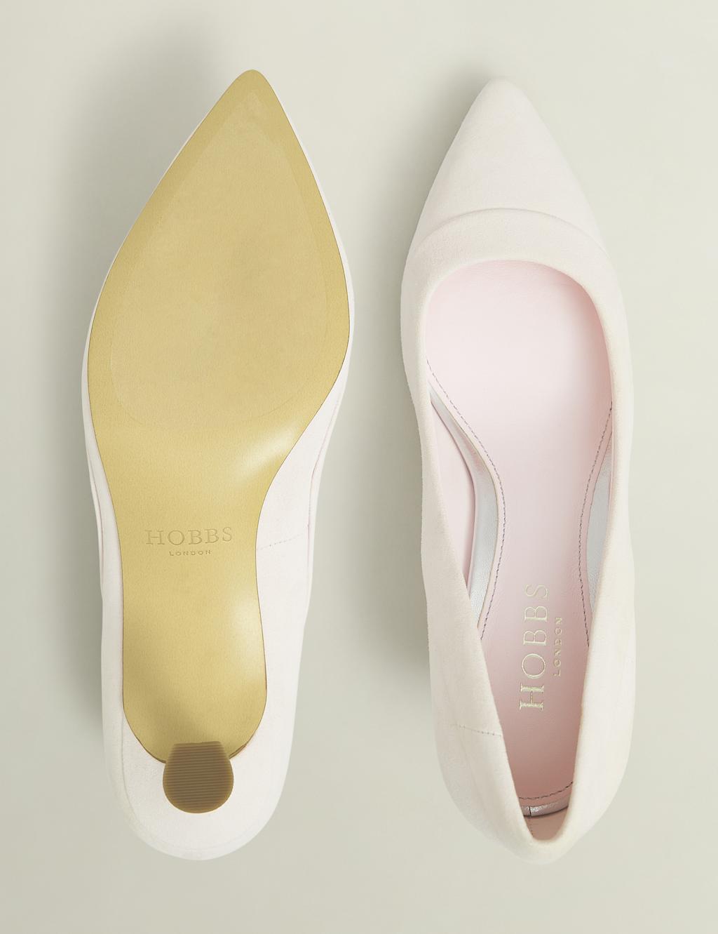 Slip On Kitten Heel Pointed Court Shoes 3 of 7