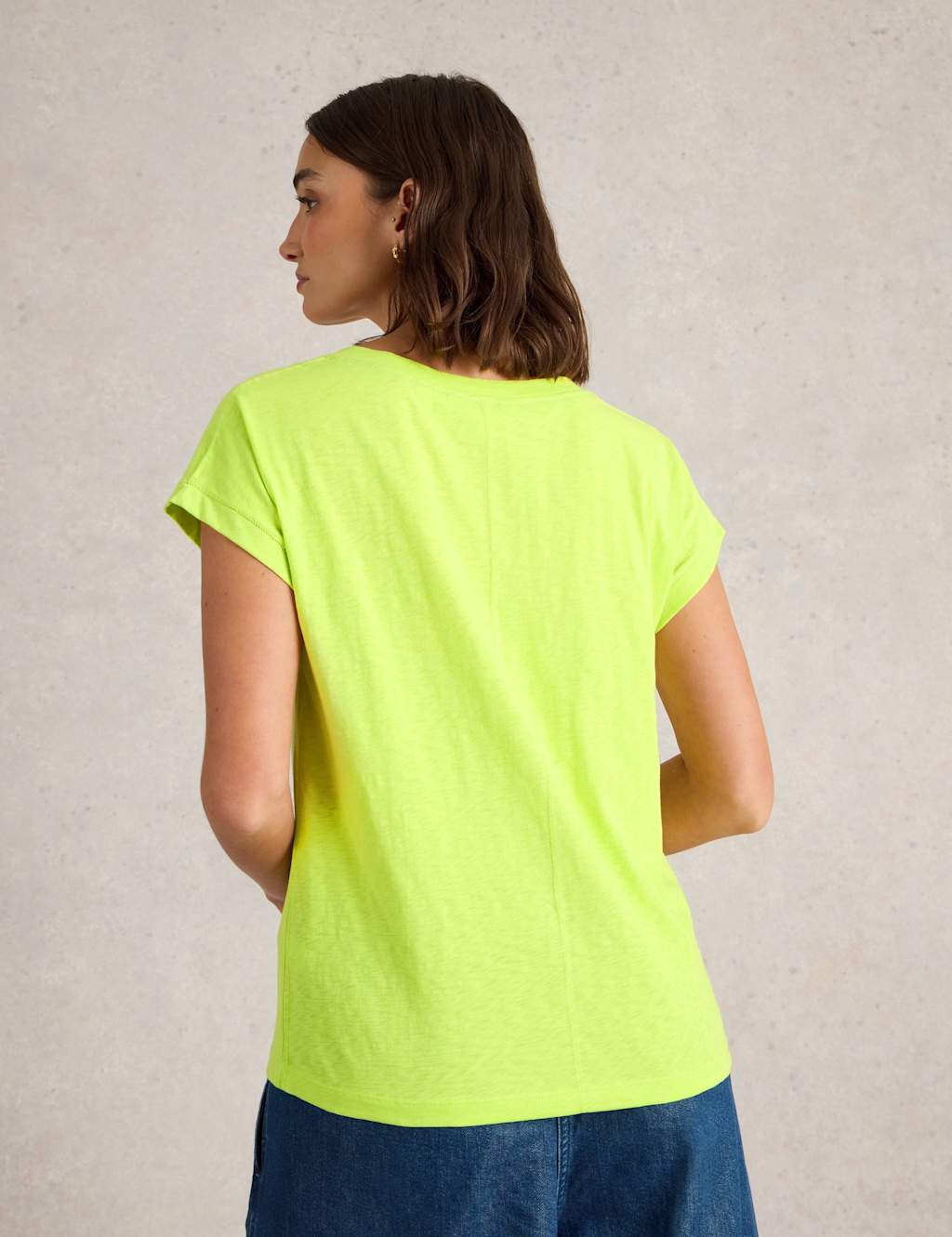 Pure Cotton Notch Neck T-Shirt 4 of 6