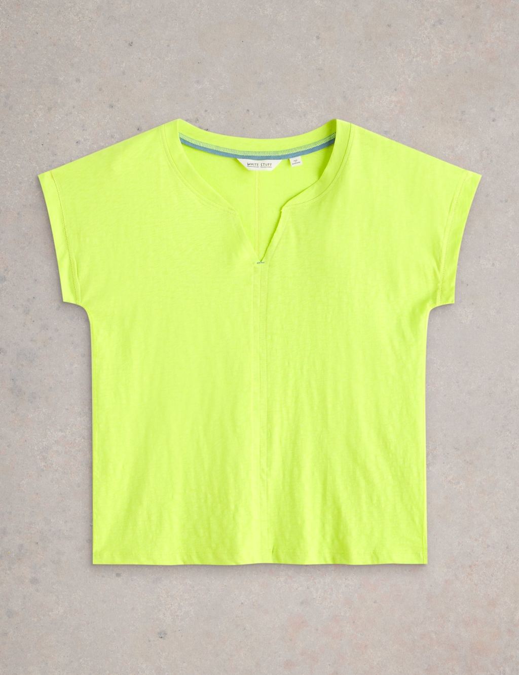 Pure Cotton Notch Neck T-Shirt 2 of 6