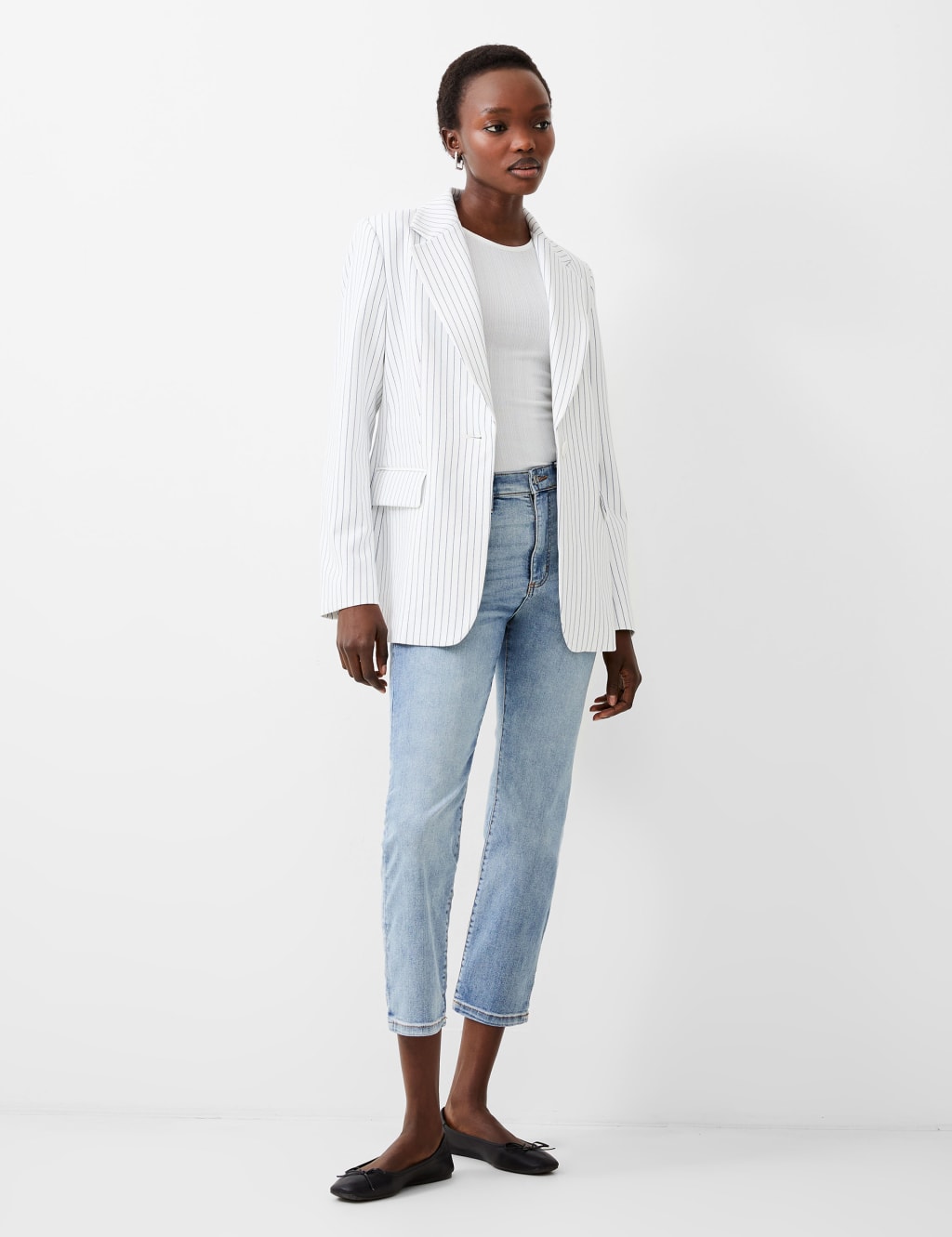Pinstripe Single Breasted Blazer 2 of 3