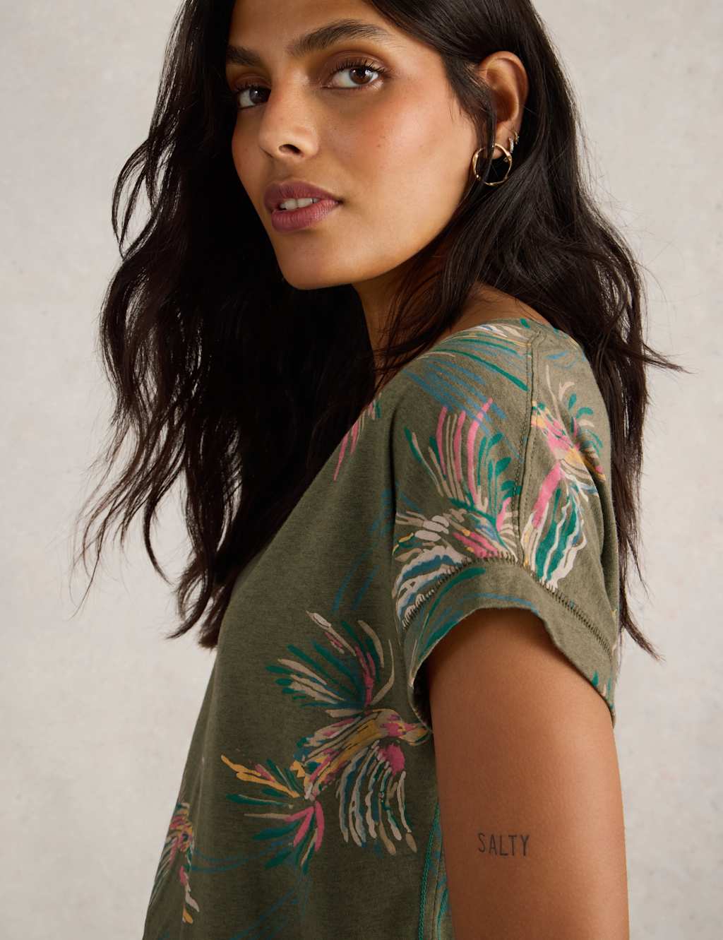 Pure Cotton Bird Print T-Shirt 6 of 8