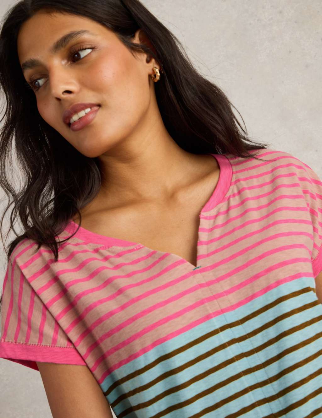 Pure Cotton Striped T-Shirt 6 of 7