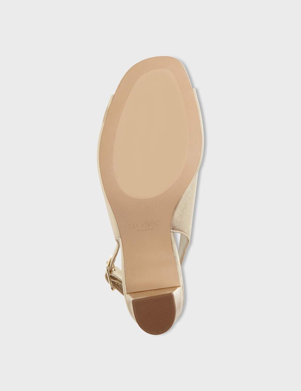 Leather Metallic Block Heel Open Toe Sandals 3 of 9