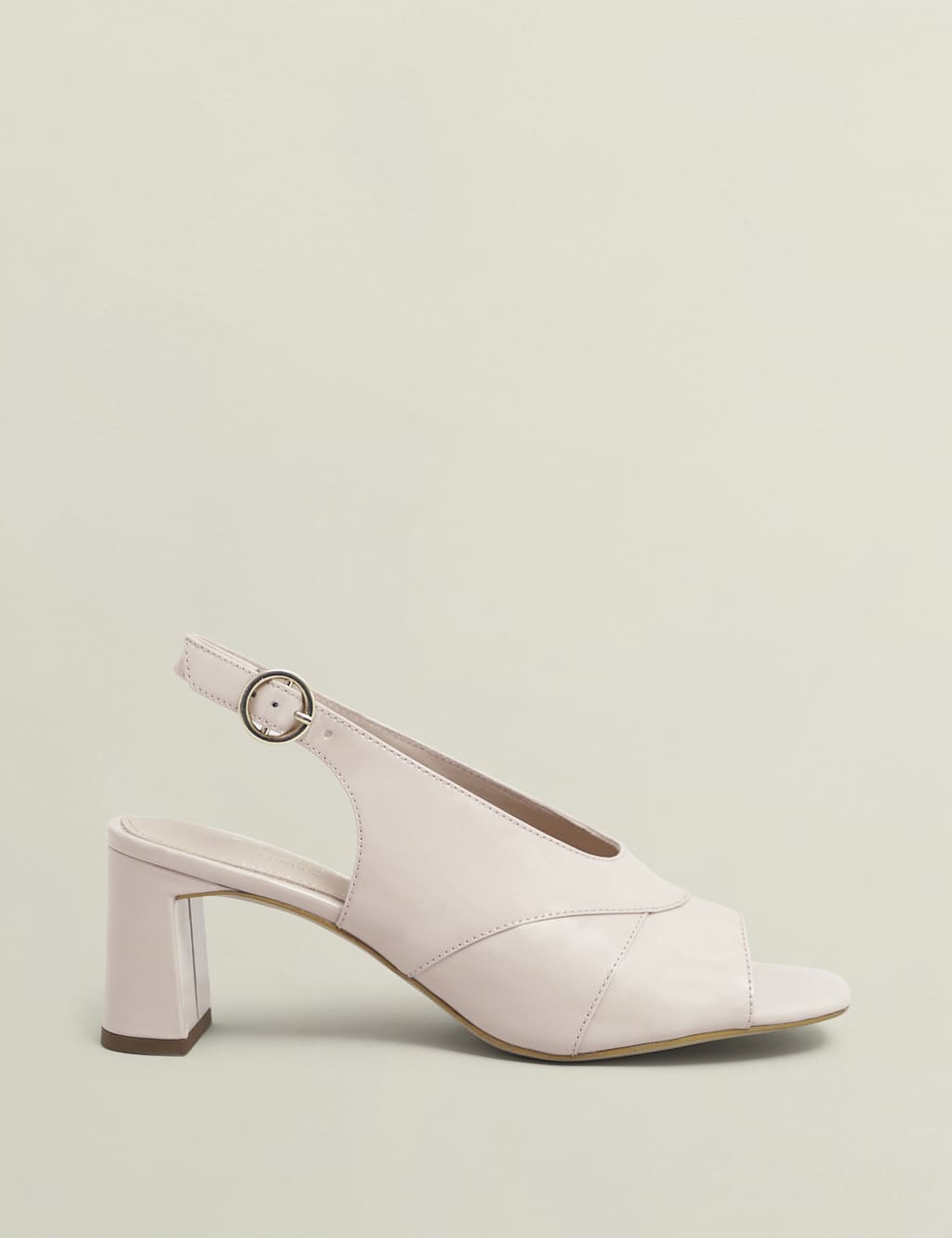 Suede Block Heel Slingback Open Toe Sandals 1 of 5