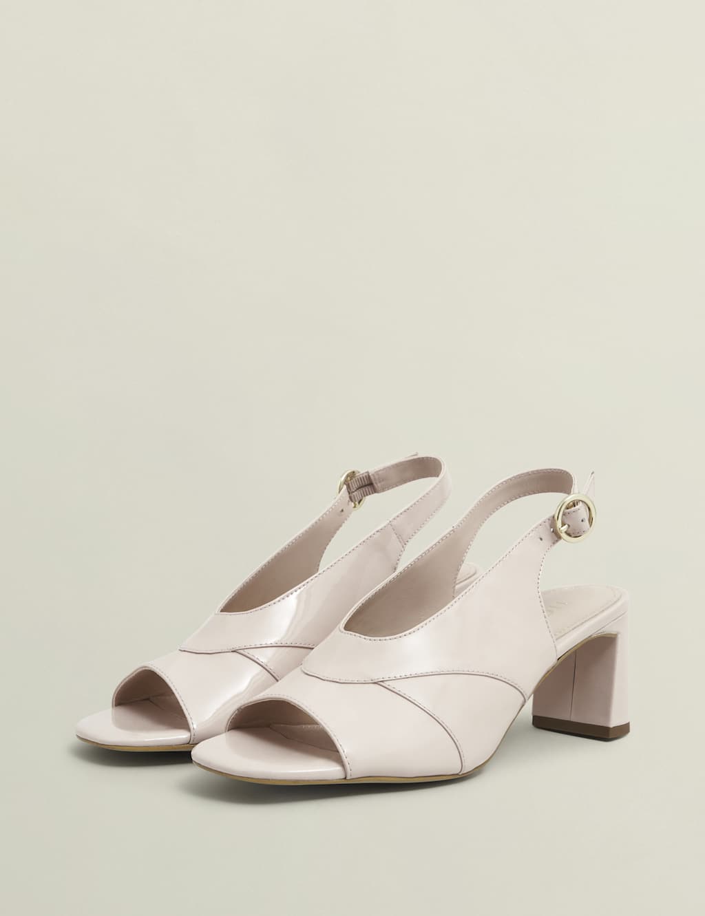 Suede Block Heel Slingback Open Toe Sandals 2 of 5