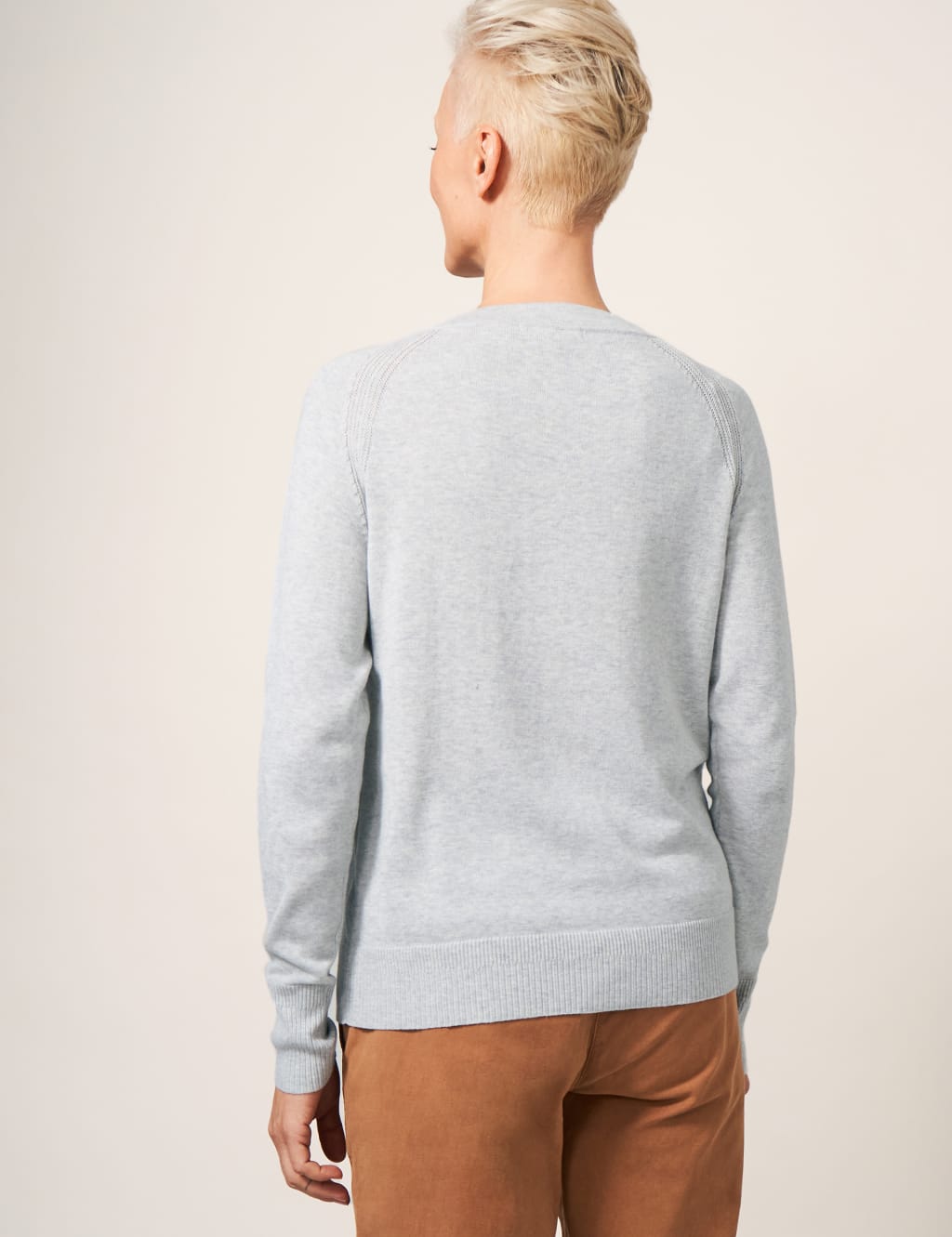 Pure Cotton Crew Neck Cardigan White Stuff M S