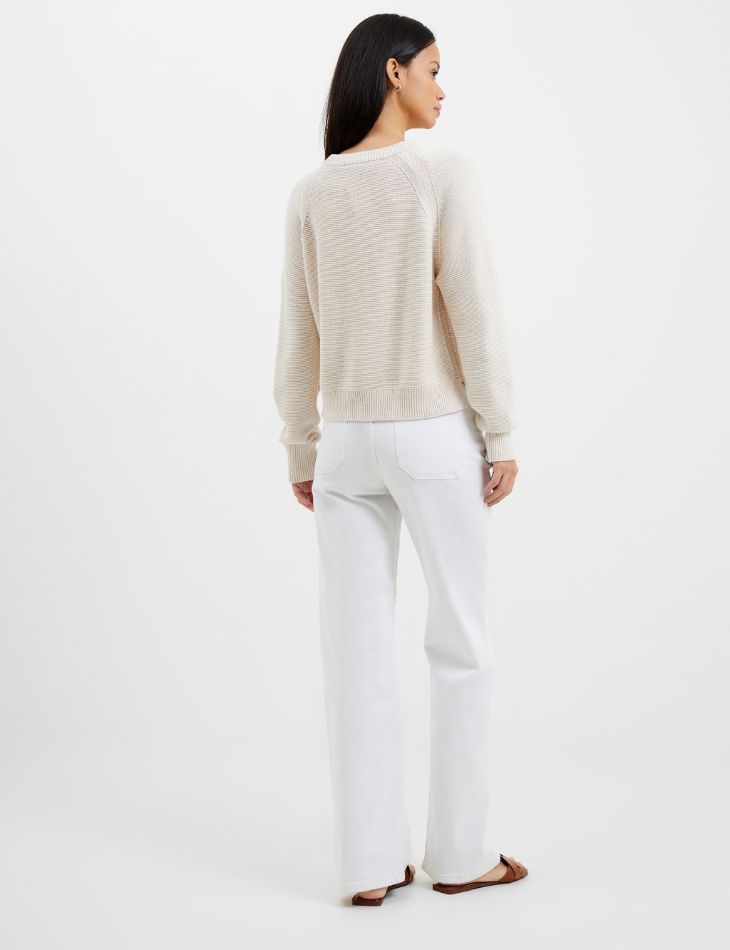 Pure Cotton Textured Round Neck Jumper 3 of 3