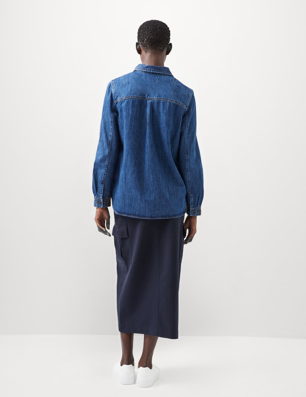 Denim Collared Relaxed Shirt 4 of 4