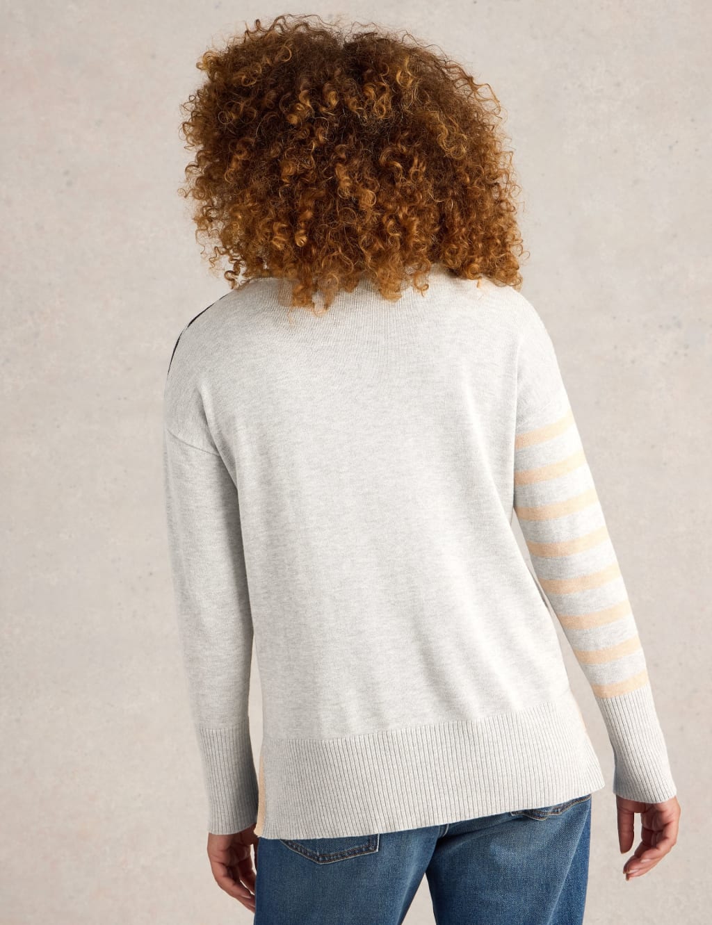 Cotton Rich Striped Heart Crew Neck Jumper 4 of 6