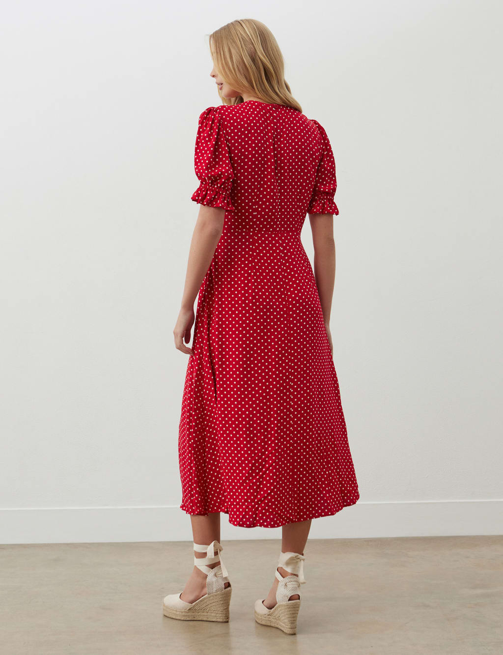Polka Dot Midi Tea Dress 4 of 5