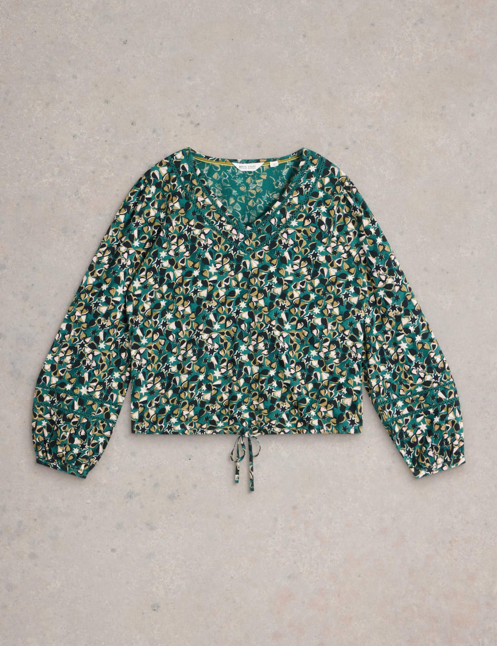 Purotatto V-Neck Cotton Top Sky main image 1