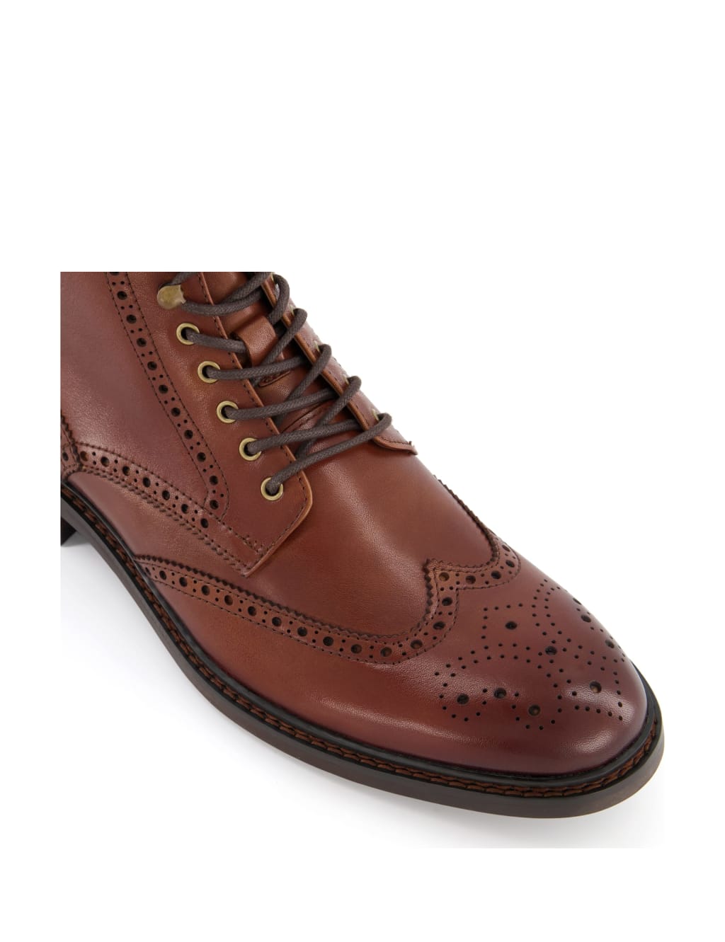 Leather Brogue Ankle Boots