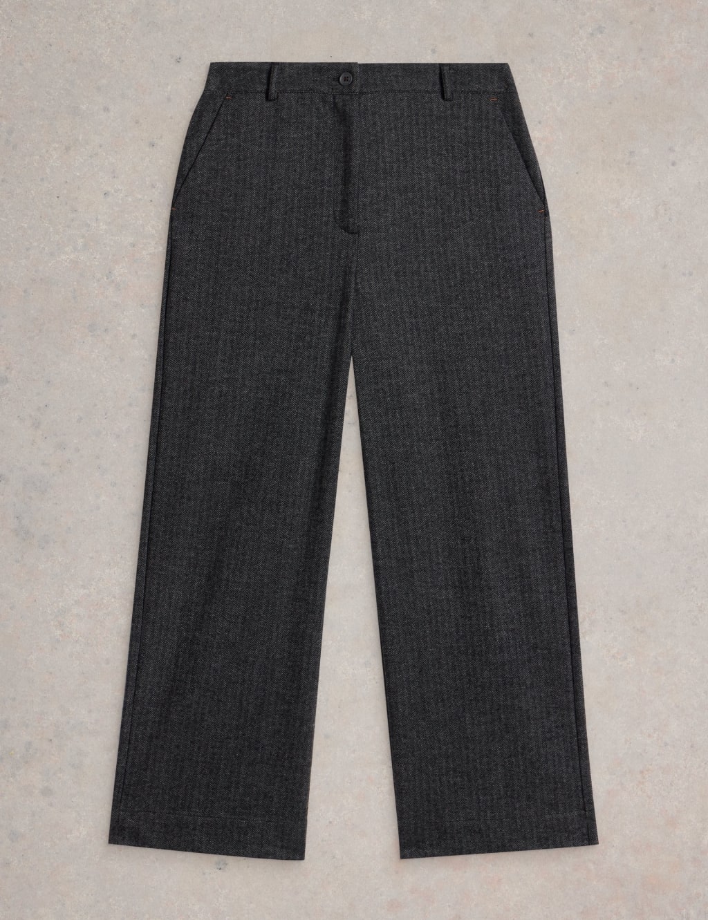 Wool Blend Tweedy Wide Leg Trousers 2 of 6