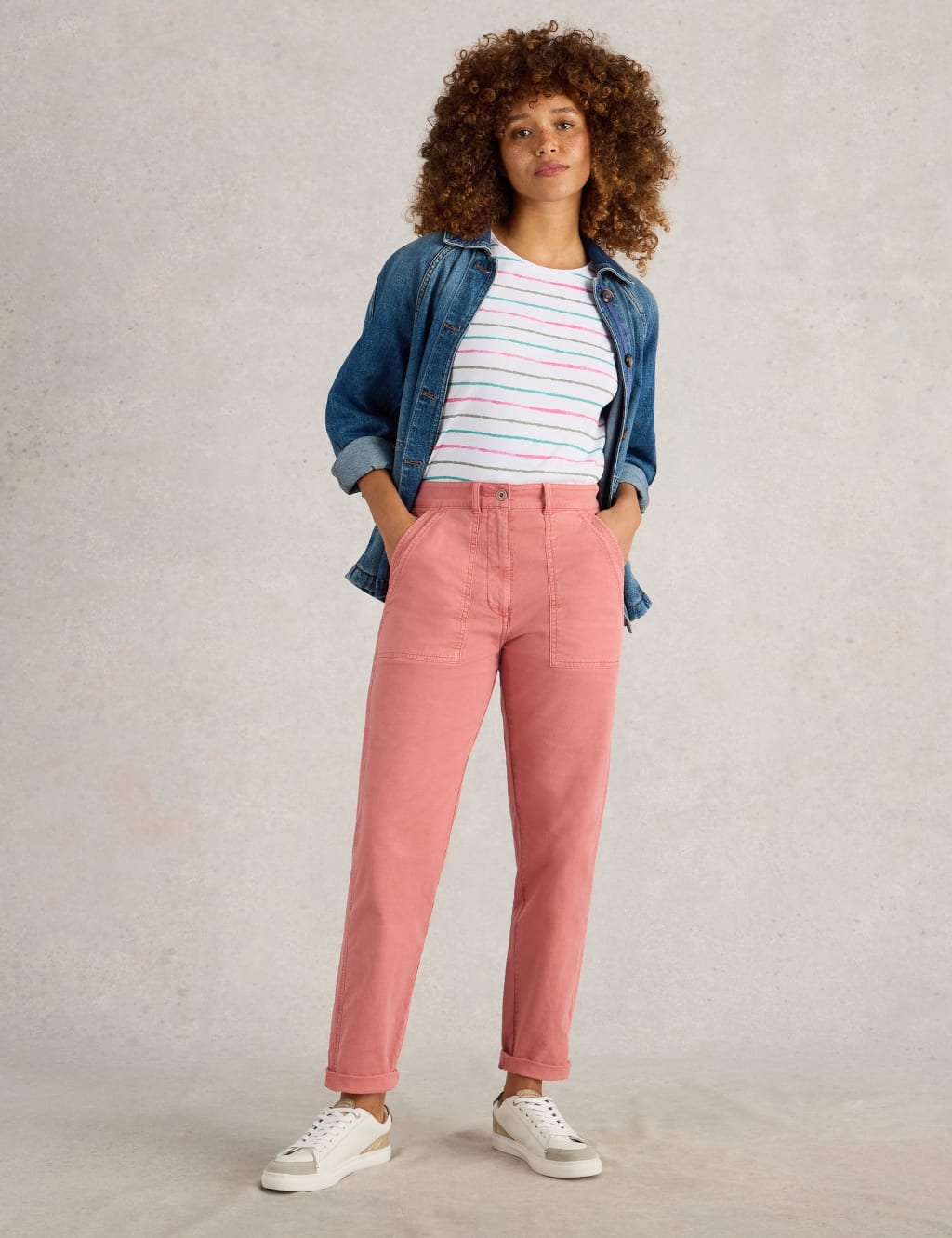 Cotton Rich Chinos With Linen 3 of 6
