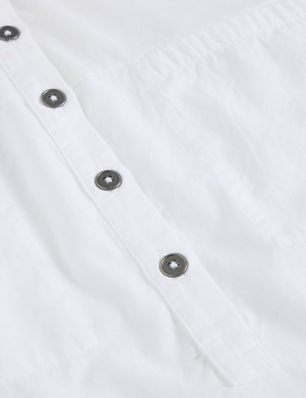 Pure Cotton Round Neck Button Detail Shirt 6 of 6