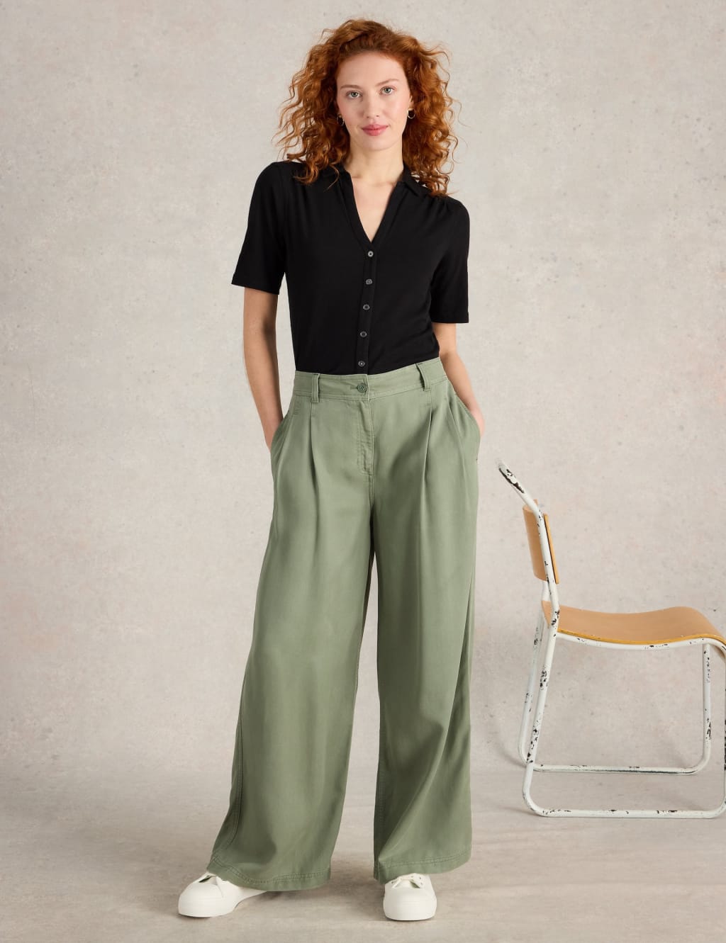 Pure Cotton Jersey Collared Top 3 of 6