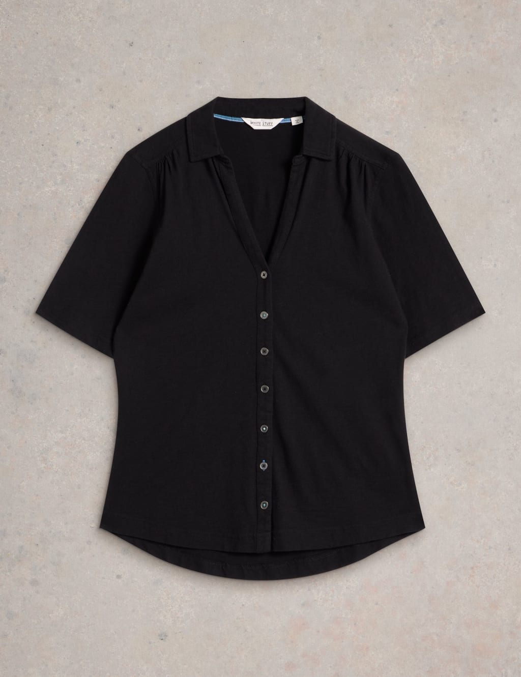 Pure Cotton Jersey Collared Top 2 of 6