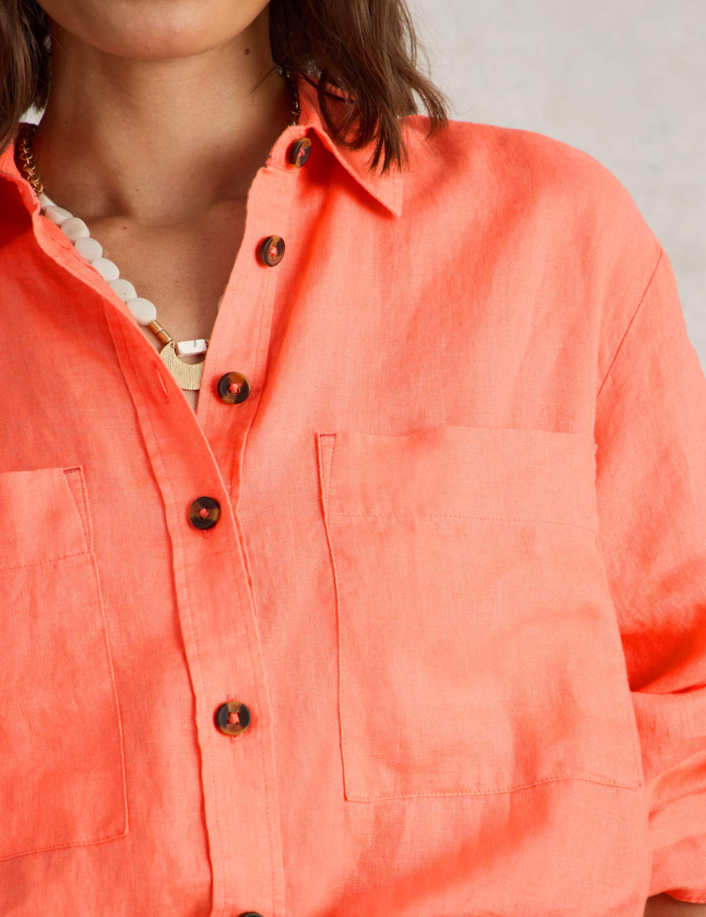 Pure Linen Printed Collared Relaxed Shirt 5 of 6