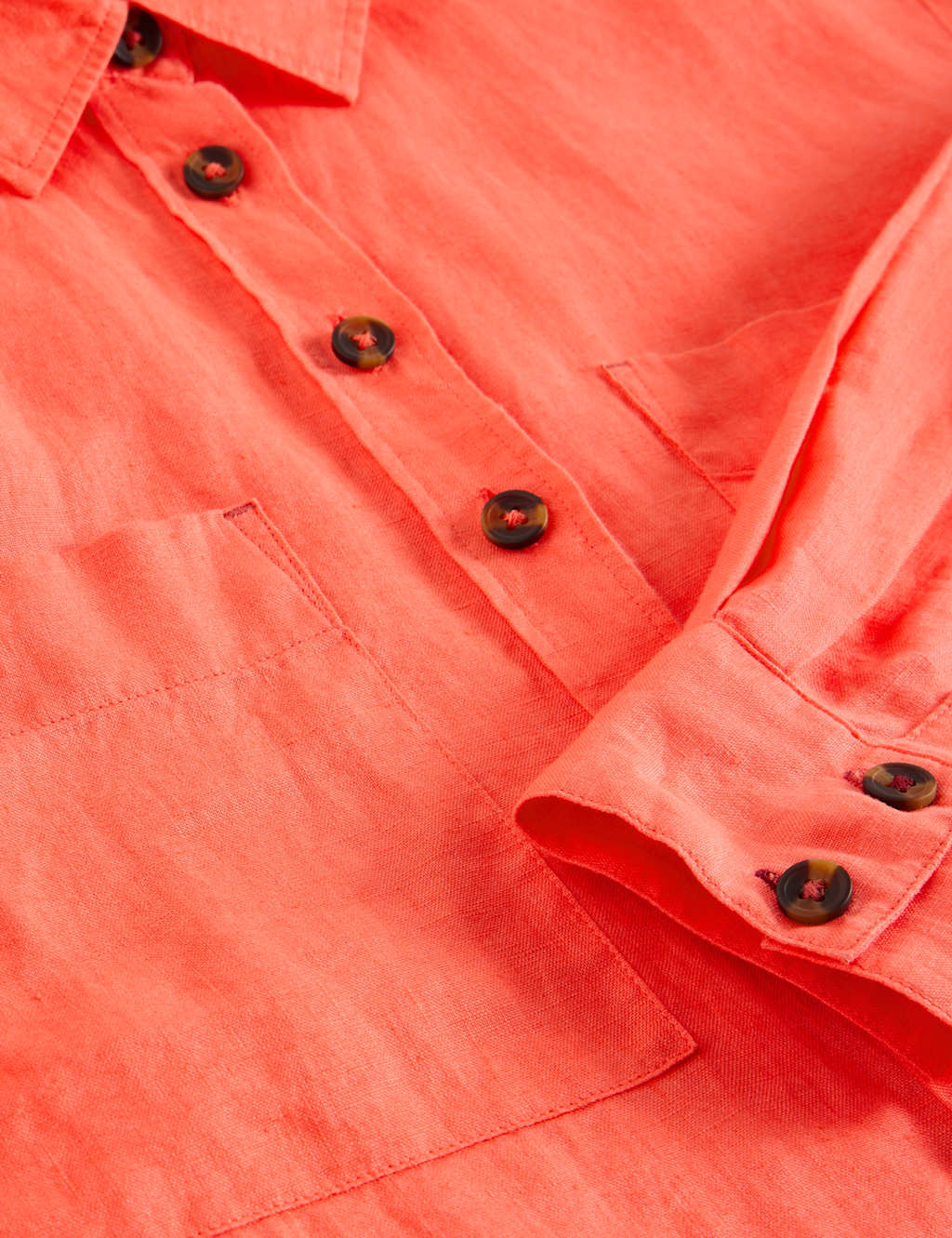 Pure Linen Printed Collared Relaxed Shirt 6 of 6