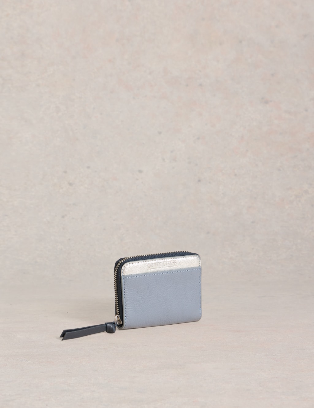 Leather Metallic Zip Around Purse 2 of 4