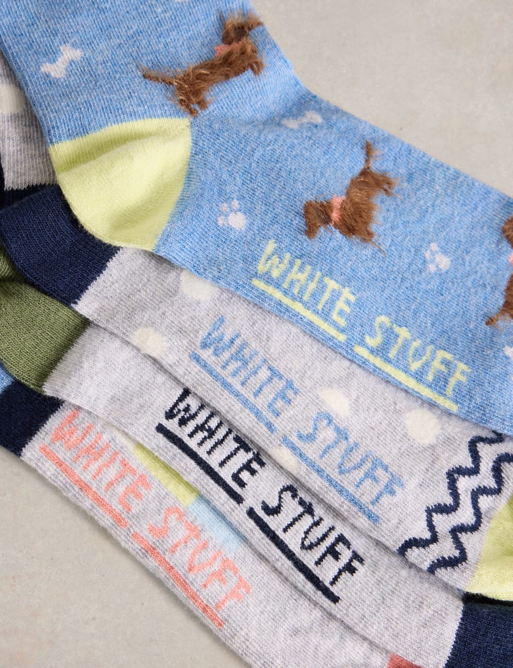4pk Cotton Rich Dog Ankle High Socks 2 of 4