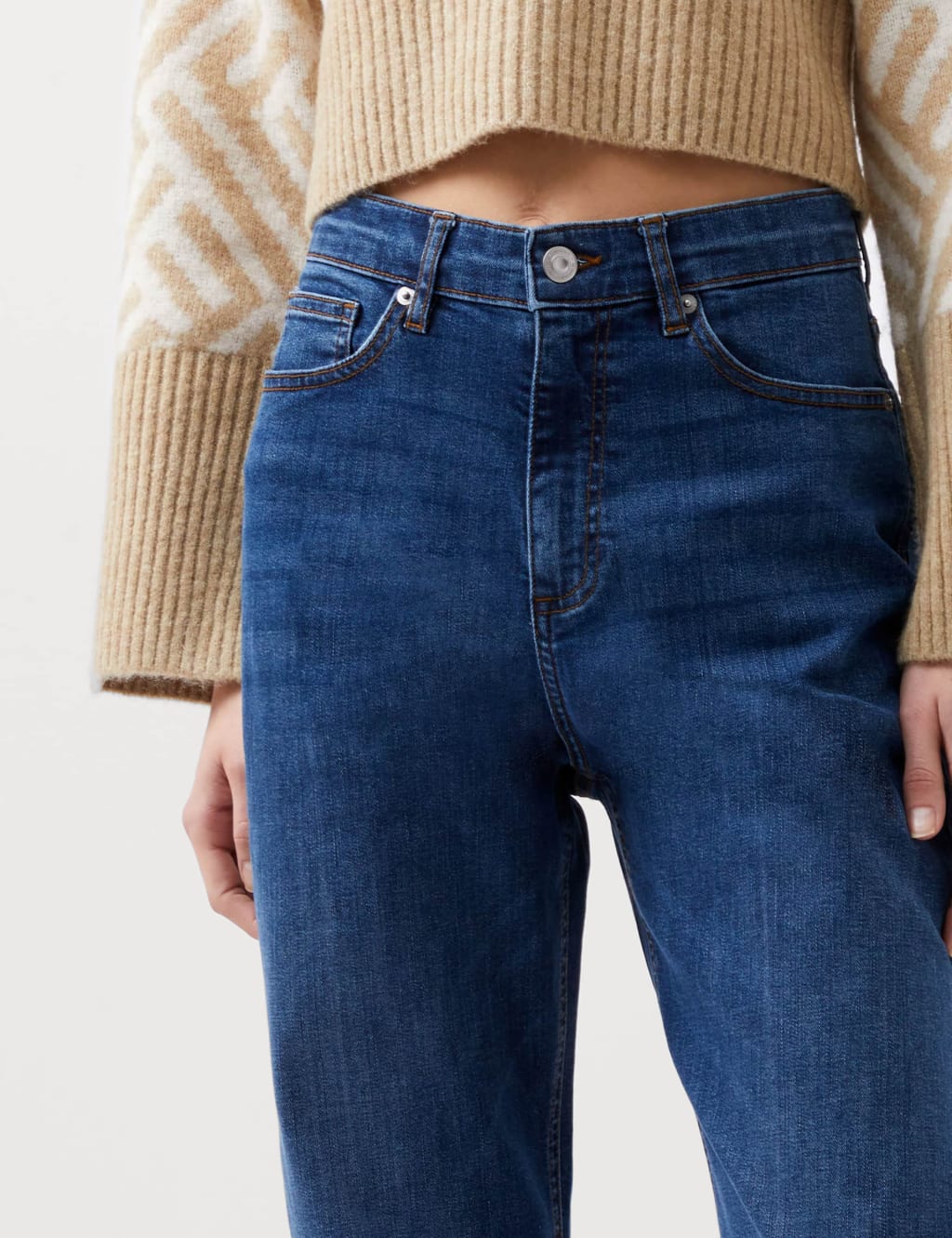 High Waisted Straight Leg Jeans 3 of 5