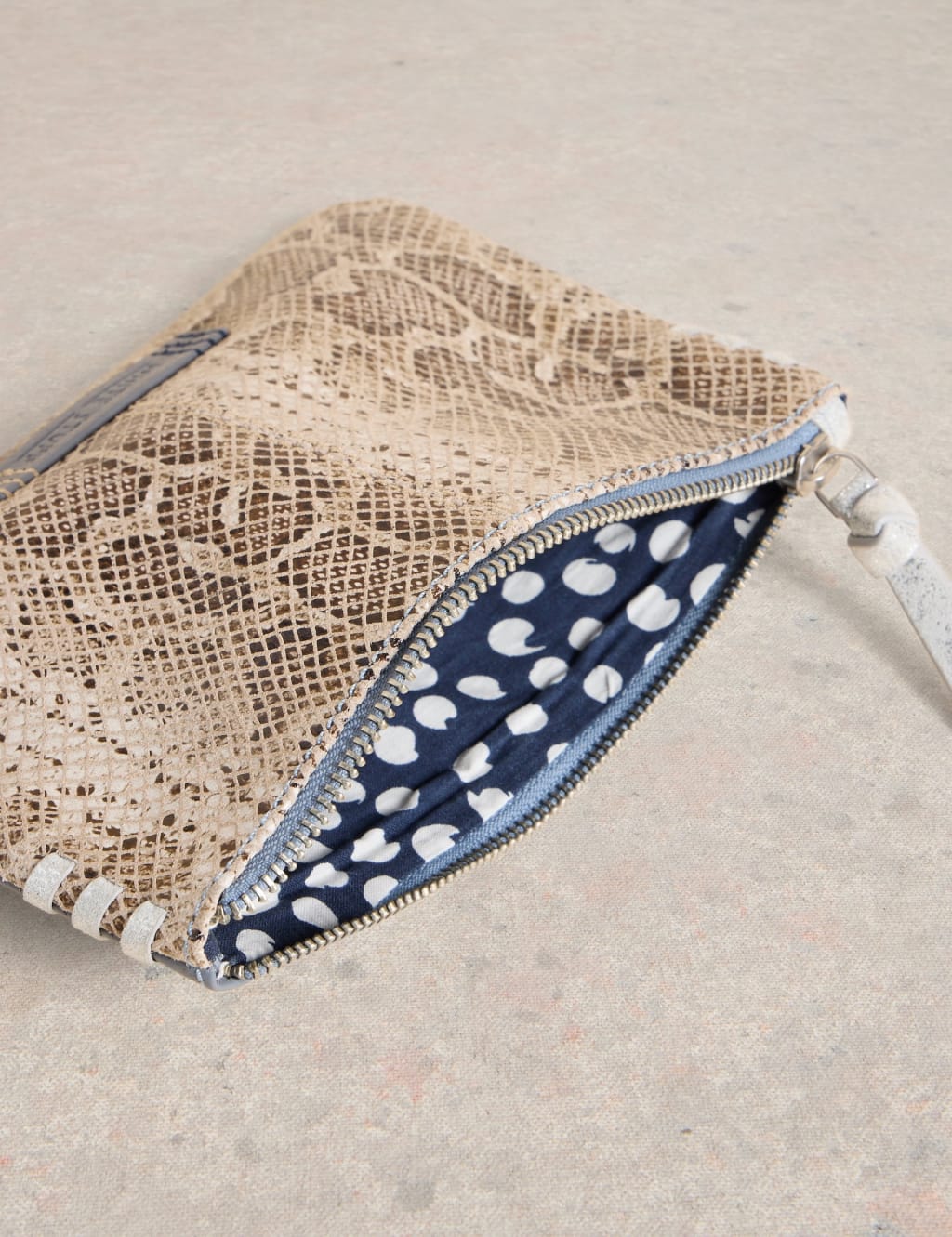 Leather Snake Print Pouch 4 of 4