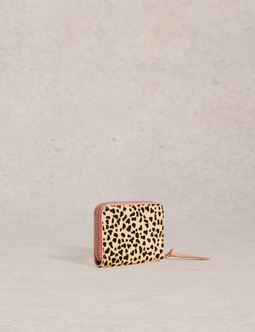 Leather Animal Print Zip Around Purse 3 of 4