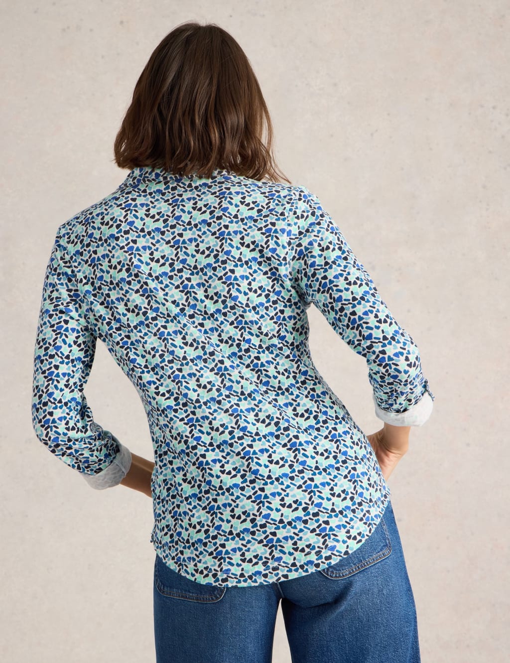 Pure Cotton Jersey Printed Collared Shirt 4 of 6